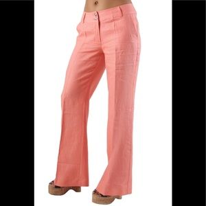 Vantarsi White 100% linen pants